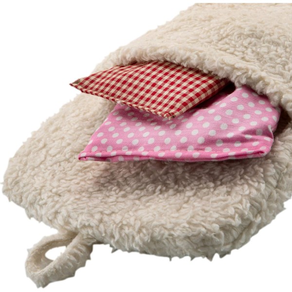 8-Natur 에코 온수병 좋아하는 사람 온수병 2리터, 허브 베개와 Ökotex 면 봉제 양가죽으로 만든 매우 부드러운 봉제 커버. BS1970:2012 인증