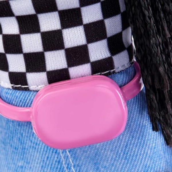 Barbie: Big City, Big Dreams Brooklyn Roberts 인형(11.5인치, 갈색 땋은 머리) 반짝이 상의, 치마 및 액세서리 착용, 3~7세용 선물