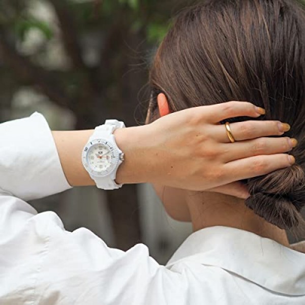 Ice-Watch - ICE Forever 화이트 - 실리콘 스트랩이 포함된 화이트 여성용 시계