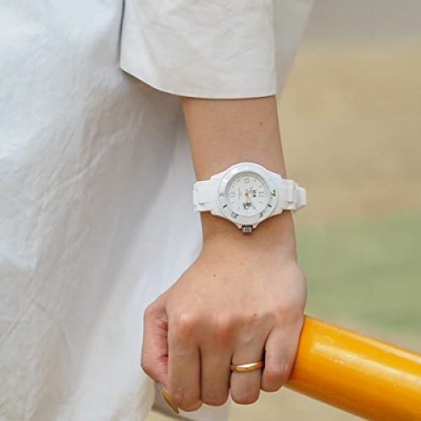 Ice-Watch - ICE Forever 화이트 - 실리콘 스트랩이 포함된 화이트 여성용 시계