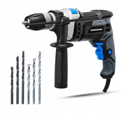 해머헤드 7.5암페어 1/2인치 가변 속도 해머 드릴 6개 비트 포함 - HAHD075