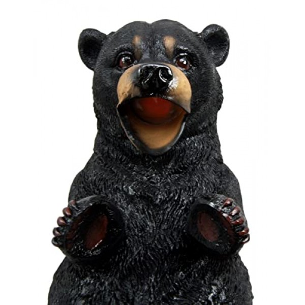 Ebros 선물 소박한 서부 숲 동물 술취한 검은 곰 와인 오일 병 홀더 입상 10 