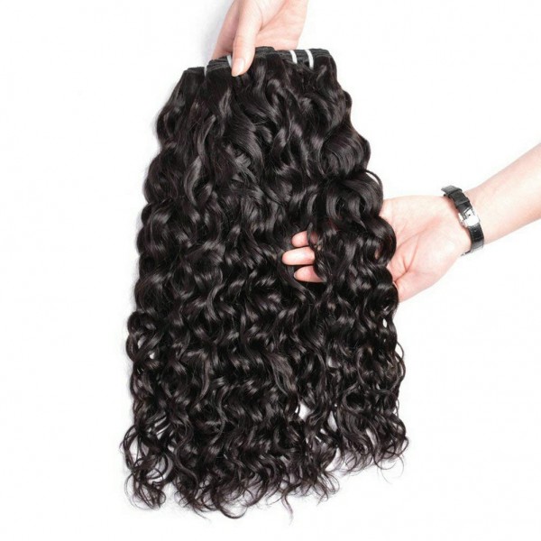 LVY 브라질리언 인모 100% echte haare 9A 워터 웨이브 브라질리언 곱슬머리 3묶음 내츄럴 블랙 100g/묶음 합계 300g 18 20 22 Zoll