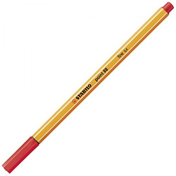 Stabilo Point 88 파인라이너 펜, 0.4mm - 20색 플라스틱 케이스 세트, 1개(1팩)