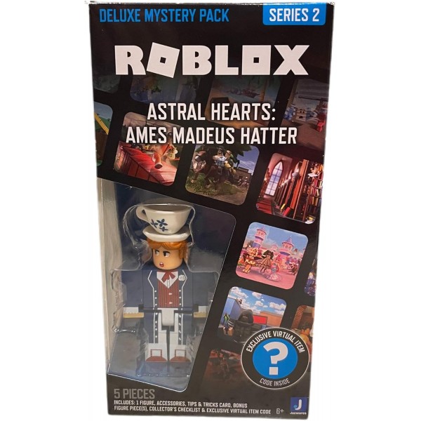 Roblox 디럭스 미스터리 팩 액션 피규어 시리즈 1 - 전용 가상 아이템 포함(피겨 선택)(Ames Madeus Hatter)