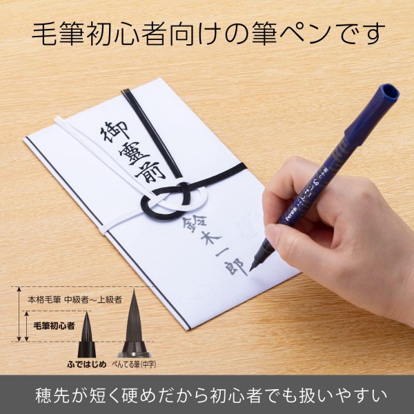 펜텔 XGFD40CA-N 브러쉬 펜 펜텔 브러쉬 Fude Jime Mist Pattern Thin Ink Haze Pattern Unique Item