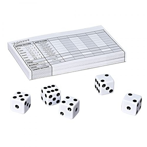 Hasbro Gaming Yahtzee 보드 게임, 어린이, 청소년 및 성인을 위한 빠르게 진행되는 주사위 게임, 전략 게임, 어린이를 위한 가족 게임, 2명 이상 플레이어, 8세 이상