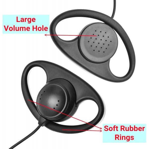 Motorola TalkaboutTM TLKR T6 T60 T82 T82 T92 Extreme 2-way 라디오와 호환되는 마이크 워키 토키 헤드셋이 장착 된 HYS D 형 2.5mm 이어폰