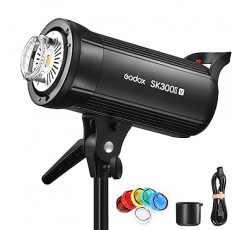 Godox SK300IIV 사진 스튜디오 스트로브 플래시, 300Ws GN58 5700K Bowens 마운트 전문 모노라이트 조명, Godox 2.4G 무선 X 시스템 내장, 스튜디오 촬영용 10W 모델링 램프