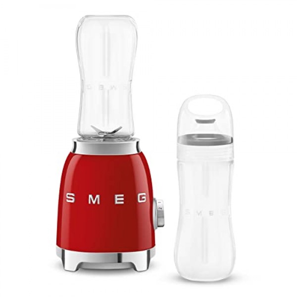 SMEG 레트로 개인 블렌더(2병 포함) PBF01RDUS, 레드, 미디엄