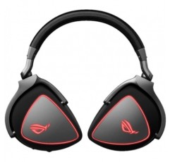 빨간색 LED 조명 링, 마이크 및 PC, Mac, 스마트폰 및 게임 콘솔 게임을 위한 USB-C® 연결이 있는 ASUS ROG 게임 헤드셋