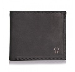 DONBOLSO Zurich I RFID 보호 기능이 있는 남성용 클래식 가죽 지갑, 빈티지 블랙, 미니멀리스트