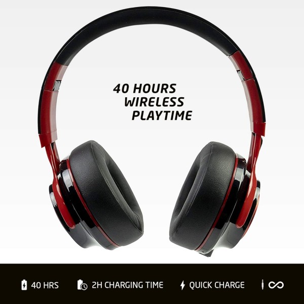 PowerLocus P3 Bluetooth 오버이어 헤드폰, [재생 시간 40시간] HD 스테레오 무선 헤드폰, 핸즈프리 통화용 마이크가 있는 접이식 무선 헤드폰 iPhone/Android/Windows/TV용 무선 및 유