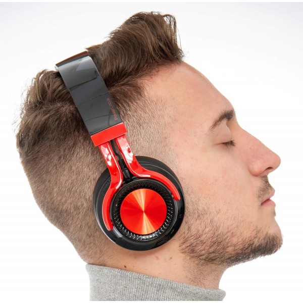 PowerLocus P3 Bluetooth 오버이어 헤드폰, [재생 시간 40시간] HD 스테레오 무선 헤드폰, 핸즈프리 통화용 마이크가 있는 접이식 무선 헤드폰 iPhone/Android/Windows/TV용 무선 및 유