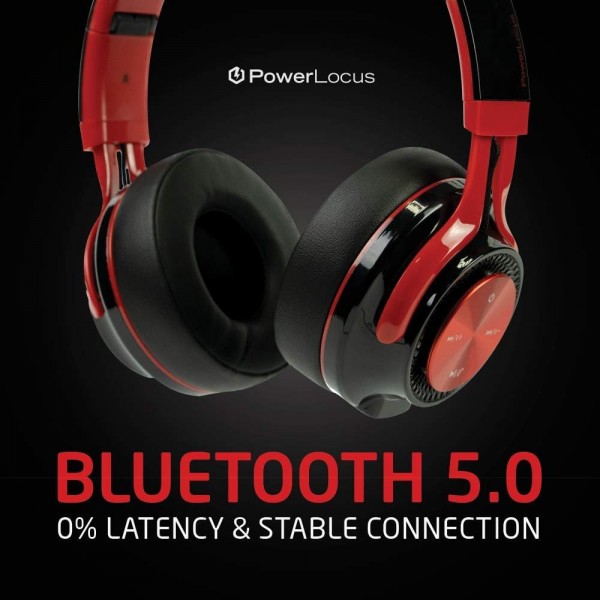 PowerLocus P3 Bluetooth 오버이어 헤드폰, [재생 시간 40시간] HD 스테레오 무선 헤드폰, 핸즈프리 통화용 마이크가 있는 접이식 무선 헤드폰 iPhone/Android/Windows/TV용 무선 및 유