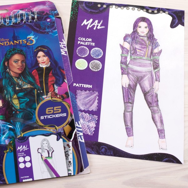 Make It Real Disney Gifts Descendants 3 휴대용 라이트 업 트레이싱 페이퍼 드로잉 테이블 - 어린이를 위한 예술 및 공예 - Tweens 선물
