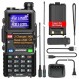 BAOFENG GMRS 휴대용 라디오 UV-5R 업그레이드 장거리 워키 토키 GM-5RH 2500mAh 배터리, GMRS 리피터 가능, NOAA 기상 수신기, 단일 키 주파수 일치 및 유형 C 케이블을 갖춘 양방