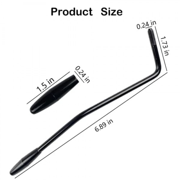 4 조각 6mm 스레드 트레몰로 암, 일렉트릭 기타 용 2 색 Whammy Bar, Stratocaster 일렉트릭 기타 트레몰로 시스템 용 팁이있는 금속 트레몰로 암
