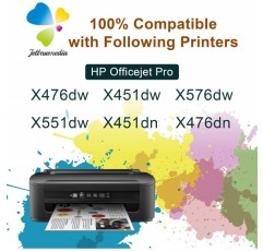 970XL 971XL 잉크 카트리지 교체 HP 970 XL 971 XL 잉크 카트리지 HP Officejet Pro X476dw X451dw X576dw X551dw X451dn X476dn by Jettruemedia(4팩)