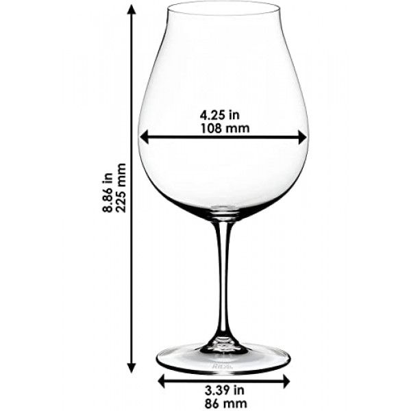 Riedel VINUM Pay 6 혼합 레드 글래스 품종 8개 세트 카베르네/메를로 4개 및 뉴 월드 피노 누아 4개 제공