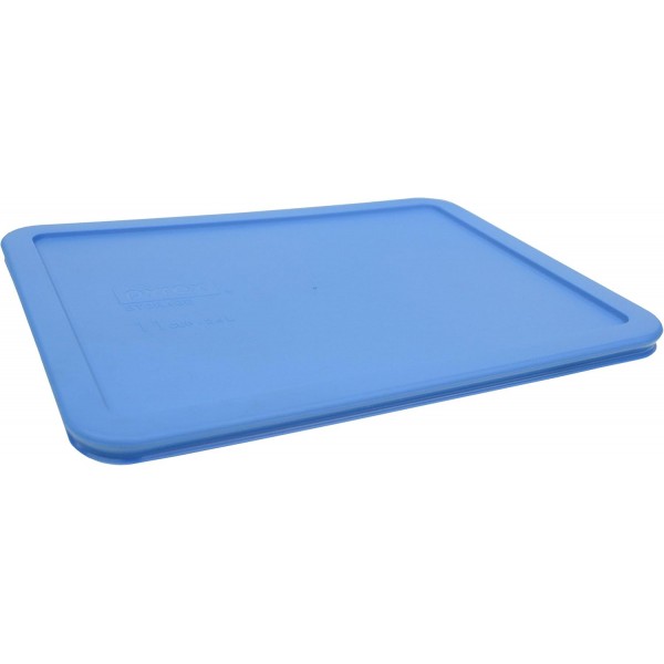 Pyrex 7212-PC 11 컵 식품 보관 뚜껑(1) 파란색(1) Cadet Blue 및 (1) 네이비 블루 직사각형 플라스틱