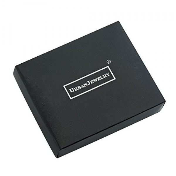 URBAN JEWELRY 남성용 멋진 솔리드 텅스텐 팔찌