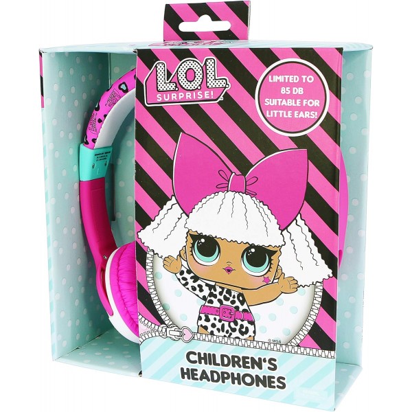 OTL Technologies LOL Surprise My Diva JUNIOR 헤드폰(패딩 헤드밴드, 크기 조절 가능, 케이블 포함, 어린이용, 볼륨 제한 85dB, 남녀 공통) - 공식 라이선스 제품