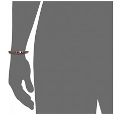 Tommy Hilfiger 남성용 팔찌, 스테인레스 스틸/가죽, 32001263, 스테인레스 스틸, 브라운