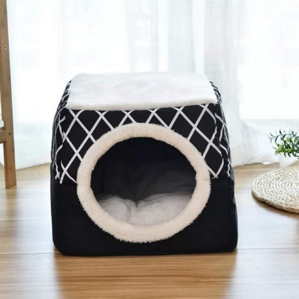 thematys 고양이 동굴 I 고양이 침대 추가 베개 I 접을 수 있는 고양이 집 I 컨버터블 포옹 동굴 I 휴대용 및 긁힘 방지(L, 스타일 5) L 스타일 5