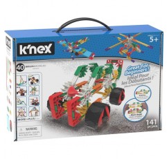 K'Nex 초심자 40 모델 빌딩 세트, 교육용 완구, 141 피스, 5세 이상의 어린이를 위한 장난감 & Imagine 45510 10 모델 초심자 재미있는 빠른 차량 빌딩 세트, 96 피스, 5세 이상 차