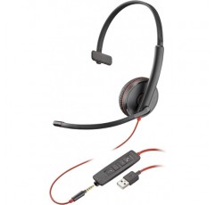 Plantronics 209746-101 Blackwire UC 헤드폰 C3215, 블랙
