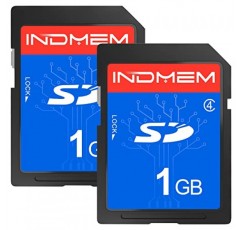 INDMEM SD 카드 1GB(2팩) 클래스 4 플래시 메모리 카드 MLC Stanard 보안 디지털 카드 카메라 카드