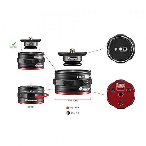CSC 및 동적 사용자를 위한 삼각대, 안정 장치, 모션 컨트롤, 사진 및 비디오 장비용 Manfrotto Move 퀵 릴리스 시스템 액세서리