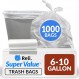 렐리. SuperValue 6-10갤런 쓰레기 봉투 | 1000개 대량 | 캔 라이너 | 다용도 쓰레기 봉투 지우기