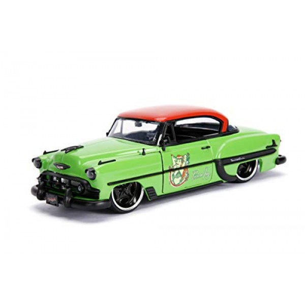 Jada Toys DC Comics Bombshells Poison Ivy & 1953 Chevy Bel Air 다이 캐스트 자동차, 1:24 스케일 차량, 2.75