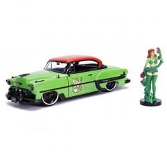 Jada Toys DC Comics Bombshells Poison Ivy & 1953 Chevy Bel Air 다이 캐스트 자동차, 1:24 스케일 차량, 2.75