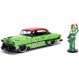 Jada Toys DC Comics Bombshells Poison Ivy & 1953 Chevy Bel Air 다이 캐스트 자동차, 1:24 스케일 차량, 2.75" 소장용 피규어 100% 금속, 녹색