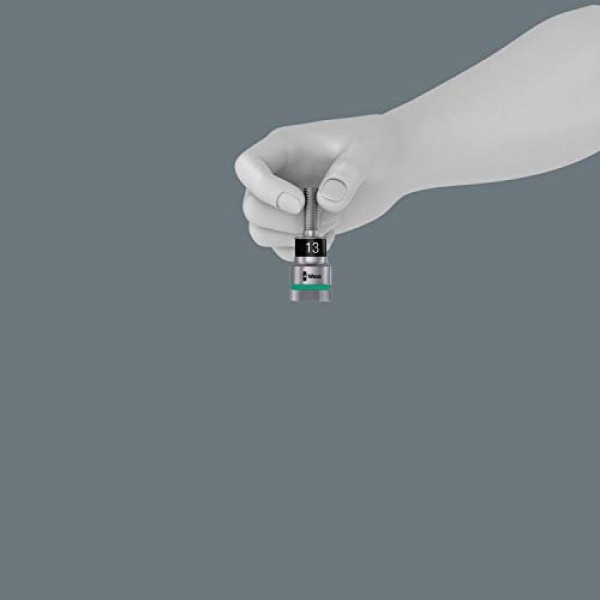 WERA 05003010001 8790 HMA HF Zyklop 소켓(홀딩 기능 포함 1/4인치 드라이브 포함), 15 x 23mm