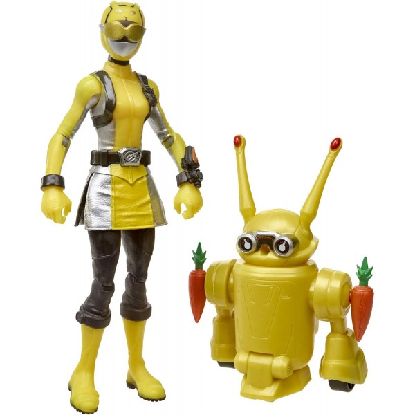 파워레인저 Beast Morphers Yellow Ranger and Morphin Jax Beast Bot 15cm 액션 피규어 2팩 완구 TV 프로그램에서 영감을 받음