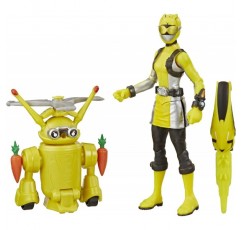 파워레인저 Beast Morphers Yellow Ranger and Morphin Jax Beast Bot 15cm 액션 피규어 2팩 완구 TV 프로그램에서 영감을 받음