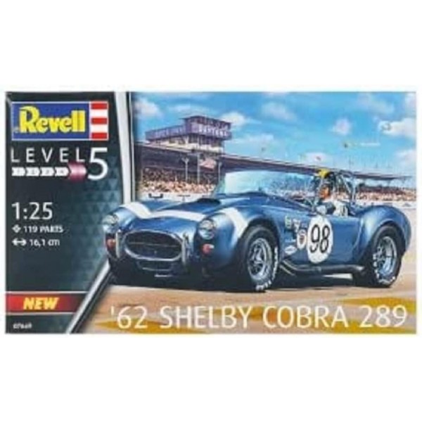 Revell RV67669 67669 Model Set AC Cobra 289 Ford 전문가를 위한 충실한 모델 키트, 기본 액세서리 포함, 도색되지 않음