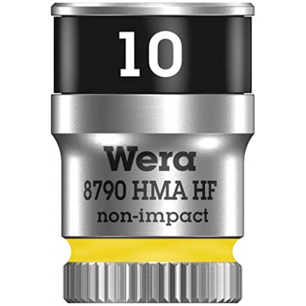 WERA 05003725001 8790 HMA HF Zyklop 소켓(홀딩 기능 포함 1/4인치 드라이브 포함), 10 x 23mm