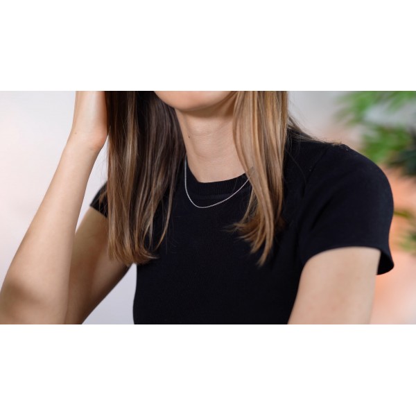 Trendor 925 스털링 실버 펜던트 체인 목걸이 여성을위한 1.5mm 마법의 실버 주얼리 스털링 실버 목걸이 선물 아이디어 64031