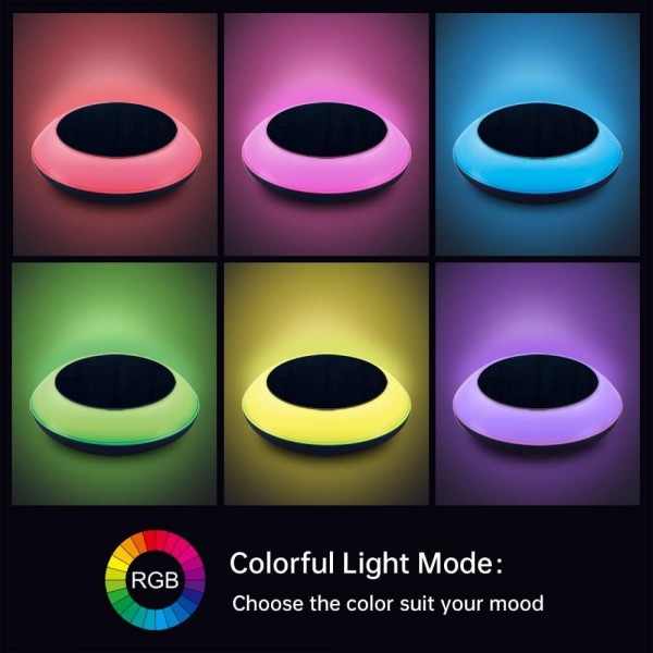 다채로운 홈-RGB 태양열 정원 조명 1600만 색상 조명, IP65 방수, 블루투스 메시 기술이 적용된 Tuya 스마트 앱, 그룹 제어, 1팩, 0.5W, 야외 정원 태양광 경로 조명