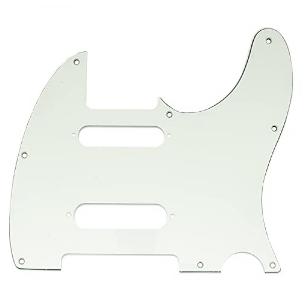 Musiclily Pro 8 홀 SS 기타 텔레 픽가드(미국/멕시코 펜더 디럭스 내슈빌 텔레캐스터 일렉트릭 기타, 3겹 오래된 흰색)