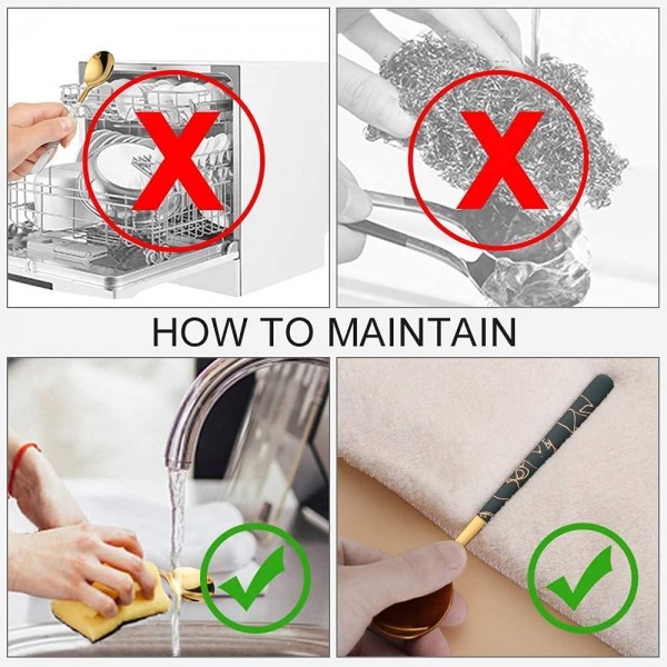 디저트 스푼 4 , 티스푼, ​​커피 스푼 4종 세트, 스테인리스 숟가락, 금수저, 시리얼, 쌀, 디저트 케이크, 초콜릿 오트밀 4 Farben 4 Stück