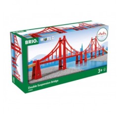 BRIO 월드 - 33683 이중 현수교 | 3세 이상 어린이를 위한 5피스 장난감 기차 액세서리