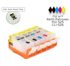 Canon, 비 OEM용 PGI-525 CLI-526(비 OEM)과 호환되는 빈 카트리지 채우기