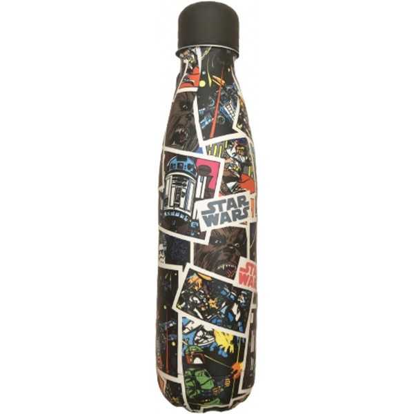 Primark Home Thermal Bottle 스타워즈 - 500ml 스테인리스 스틸 물병 - 이중 벽 진공 단열재 - 냉/온 보틀 BPA 프리 & 에코, 멀티컬러