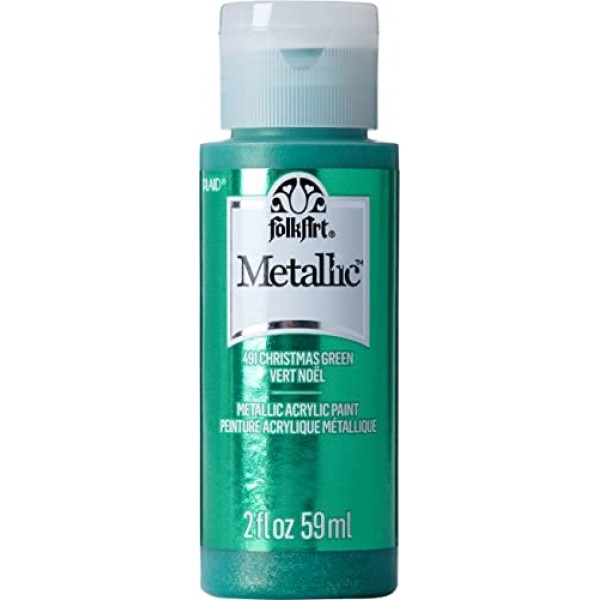 FolkArt K491 아크릴 페인트, 2 Fl Oz(1팩), 녹색